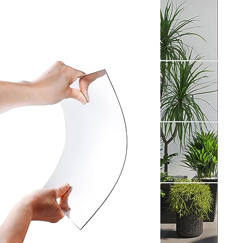 DARENYI 4 Piezas Espejos Adhesivos Pared 40 x 30cm Espejo Acrílico Adhesivo Grandes Espejos Pared sin Marco para Armarios...