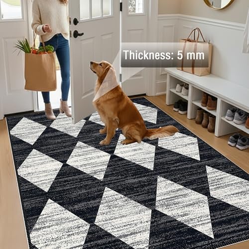Tapis de salon lavable 200x280 cm moquette antidérapante - 6