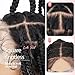 Fancy Hair Full Lace Jumbo Braided Wigs for Black Women Glueless Long Knotless Box Braided Wig for African American Women (Black, 32)