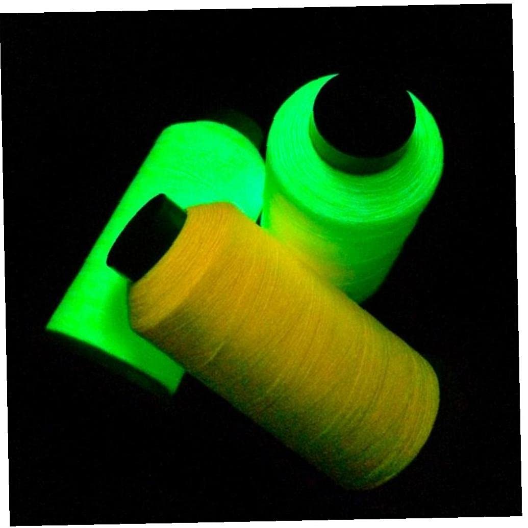 Tossper Green 1Pc 1000 Yards Spool Luminous Glow In The Dark Thread Diy Embroidery Sewing Thread