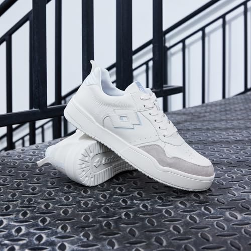 Image of Lotto Men Hoop Star OG White Leather Sneakers