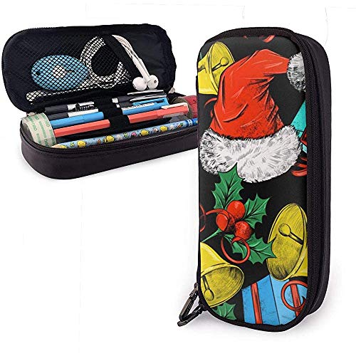 Preisvergleich Produktbild Geschenk rot Winter Dezember Leder Federmäppchen, Bleistift Tasche Stifthalter stationären Fall