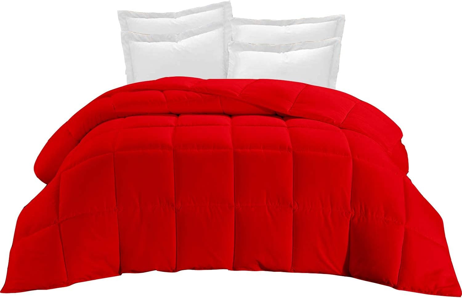 1-Piece Cotton Egytian Hotel Quality Comforter, 1000-Thread Count for 600-GSM Comforter(98x120) Inch, Over Size, Red