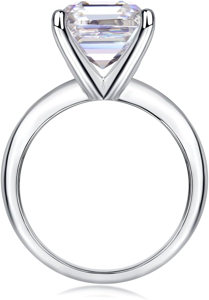 5ct Square Moissanite Ring Women Gift 10x10MM Laboratory Diamonds Rings S925 Silver Wedding Jewelry