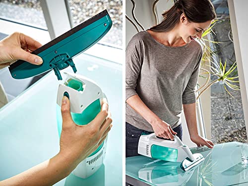 Leifheit Fenstersauger Set Dry & Clean mit Stiel & Einwascher und zweiter Düse für 360° streifenfreie Reinigung, verwendbar bis zu 38 min, Fensterreiniger mit Stand-by-Automatik und Click-System – Bild 5