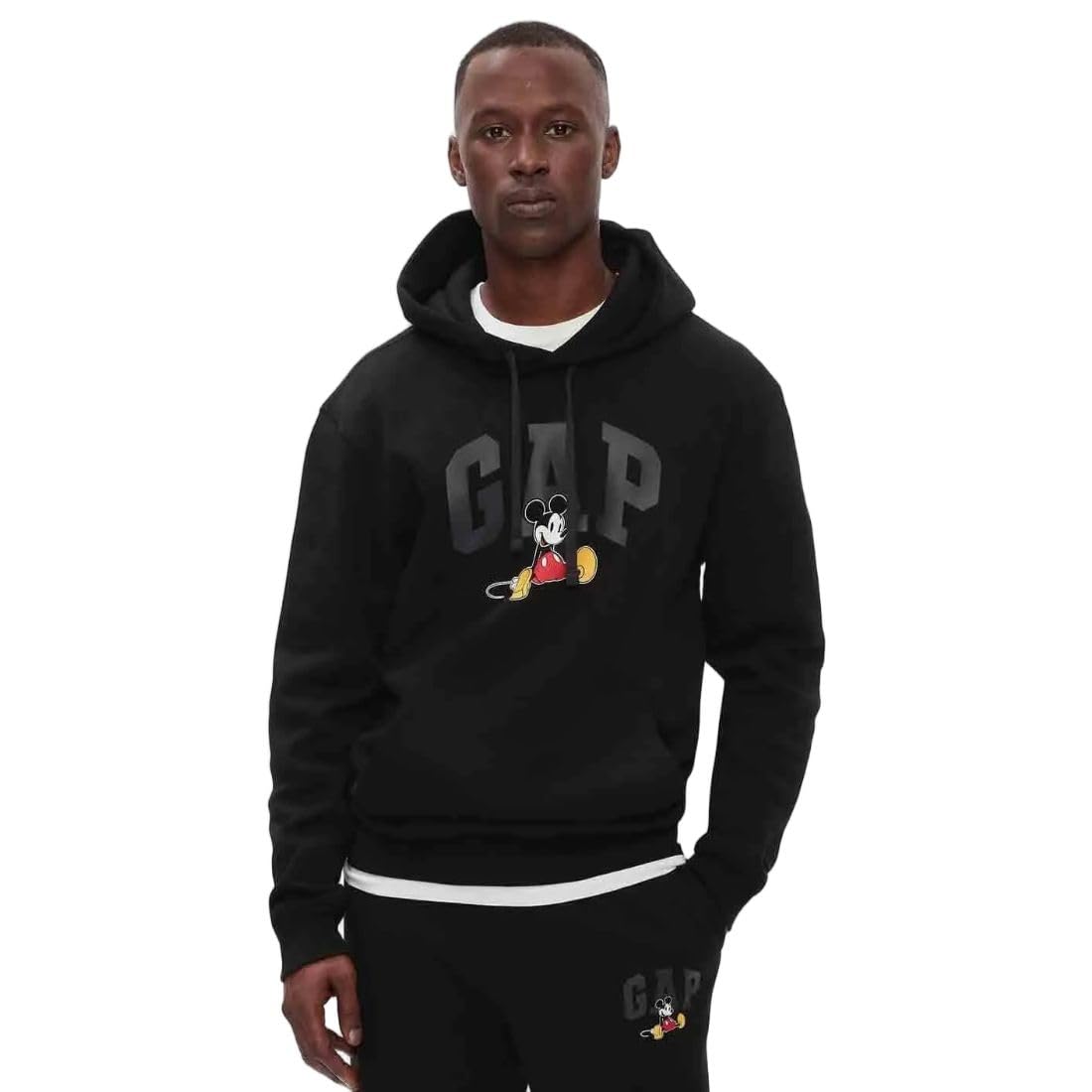 gap Men Logo Print Full Sleeve Hooded Sweatshirt, Black, s-picture-35