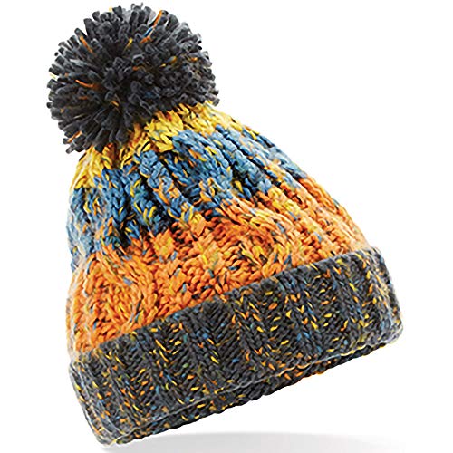 Beechfield® Junior Unisex Corkscrew Beanie (One Size) (Retro Blues)