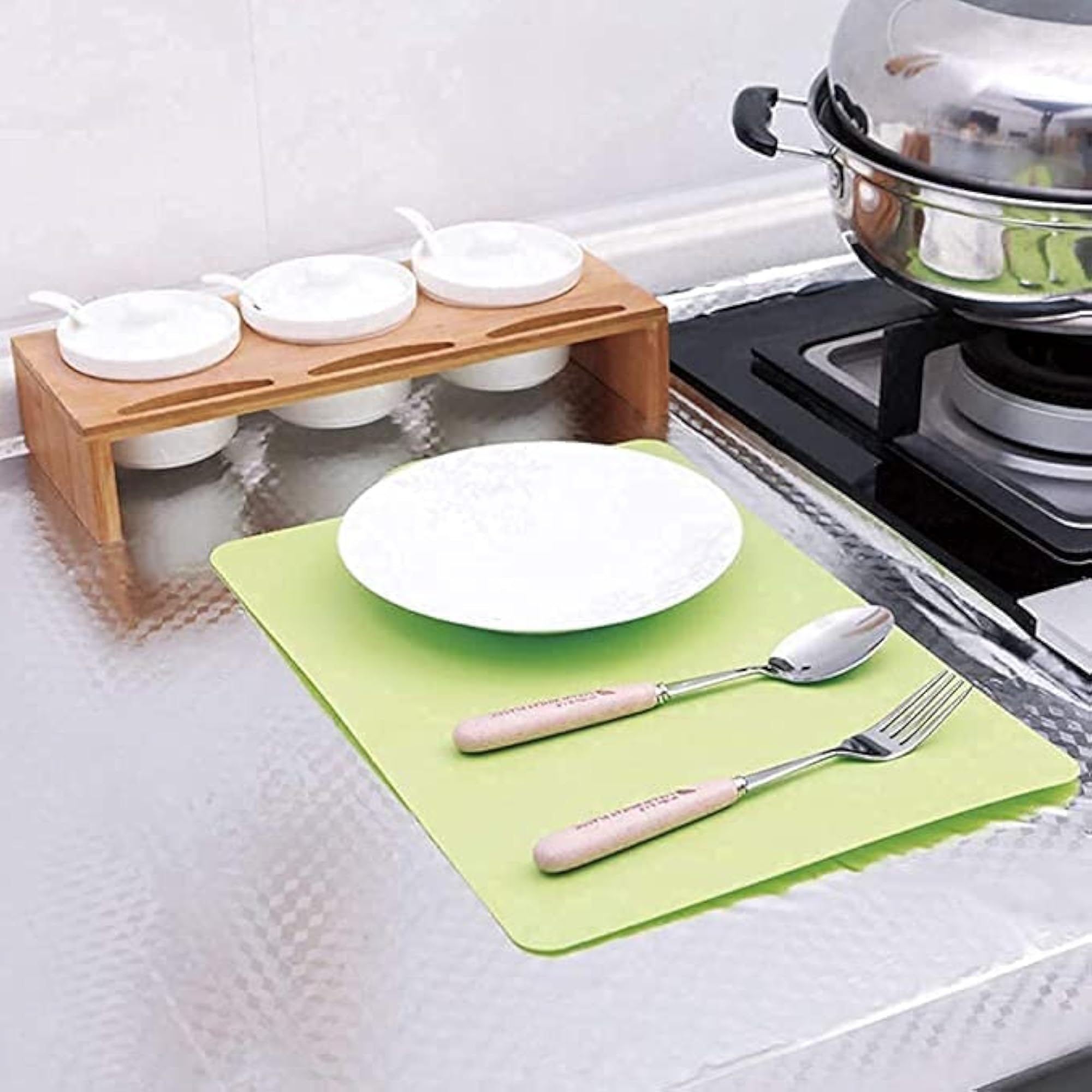Kitchen Aluminium Countertop Decorative Peel and Stick Wallpaper