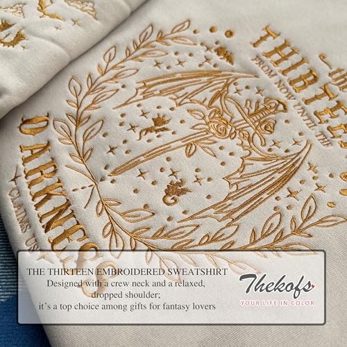 Embroidered Book Lovers Sweatshirt, Throne The Thirteen of Glass Sweatshirts, Tog merch, Throne O G merchandise2