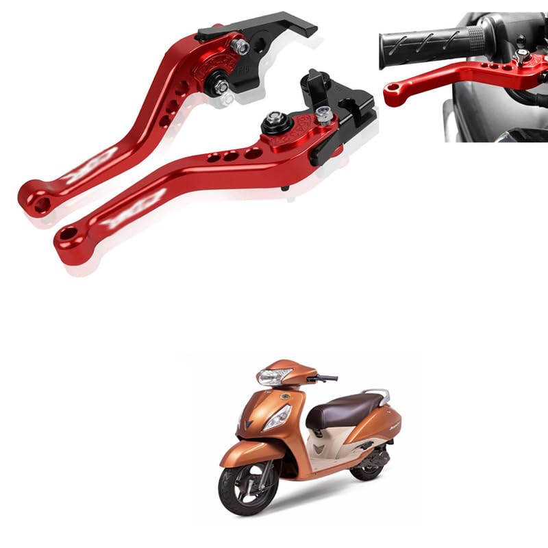 1 Pair Double Disc Brake Lever Universal CNC Aluminum Alloy Motorcycle Modification Double Disc Brake Lever for Motorcycles, Scooters Comfortable With Jupi-ter-picture-26