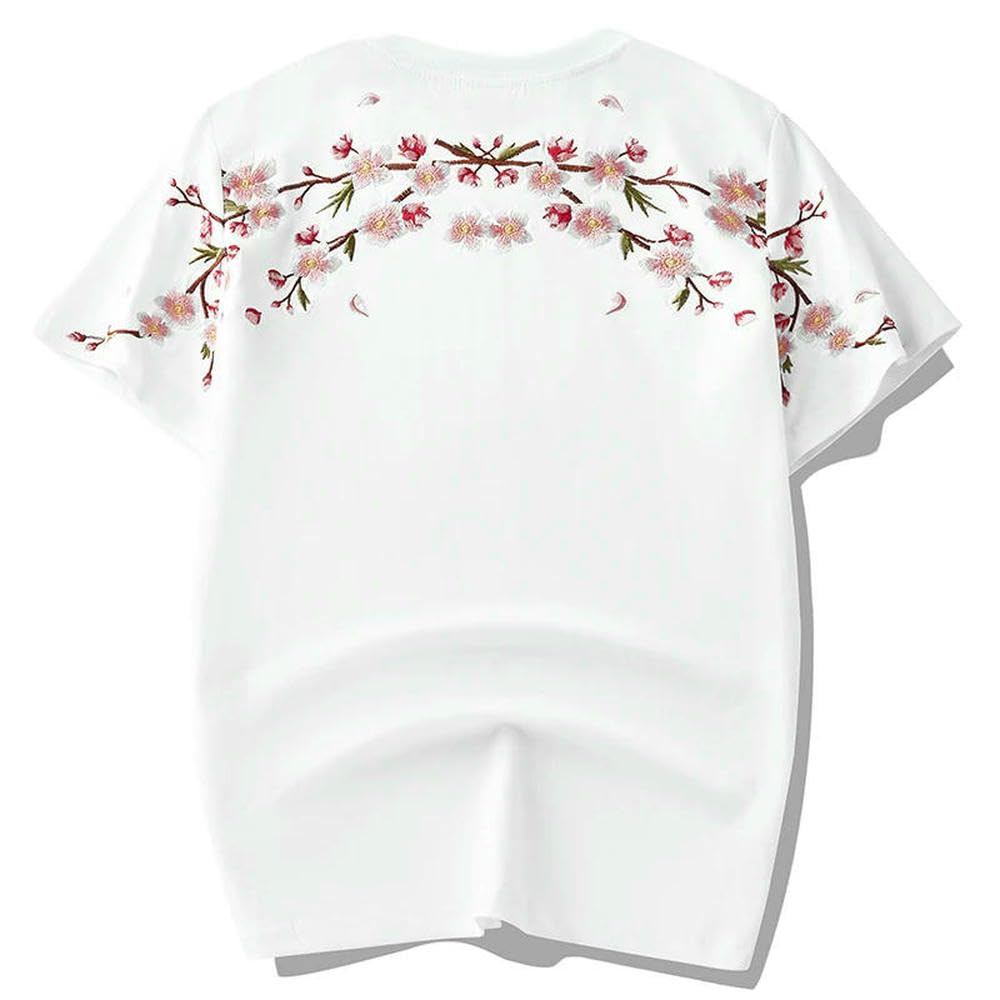 SLJYM Maglietta da uomo donna con fiore allentato casual maglietta estiva in cotone hip hop t-shirt top manica corta maschio Harajuku
