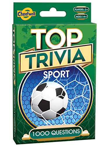 Cheatwell Games Sport Top Trivia - Party Game - Family Game - Travel Game - Fun and Easy to Play - 1000 Sports Trivia Questions - for 2 or More Players - Ages 14+