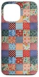 iPhone 13 Pro Max Multicolored Patchwork Quilt-Type Design for Needlework Fans Case