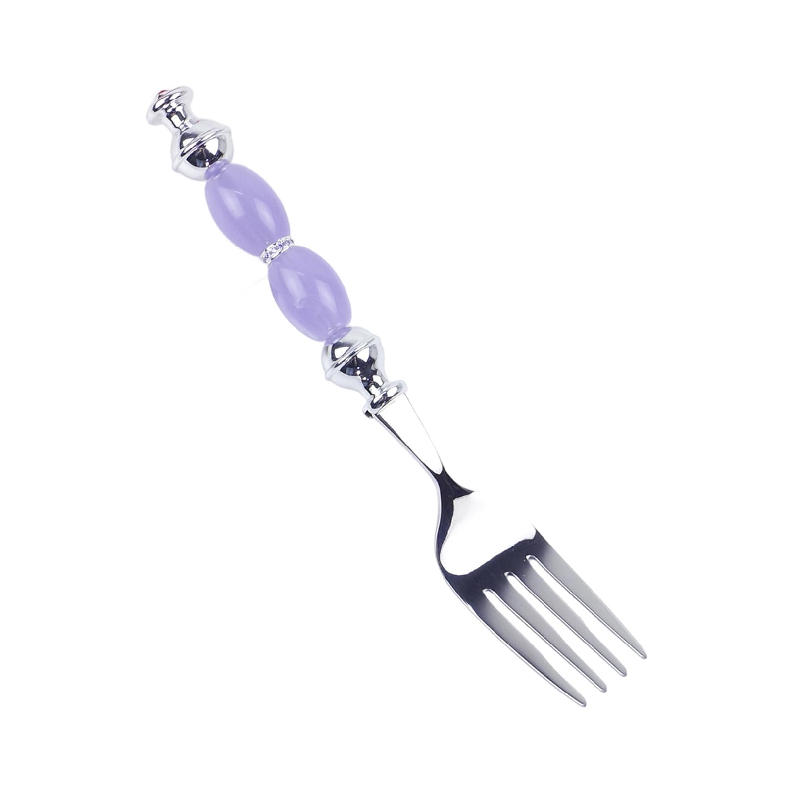 COOLHOOD Unique Imitation Jades Handle Eating Utensils Stainless Steel Cutlery Kitchen Tableware for Parties and Cafes Thin Travel Flatware