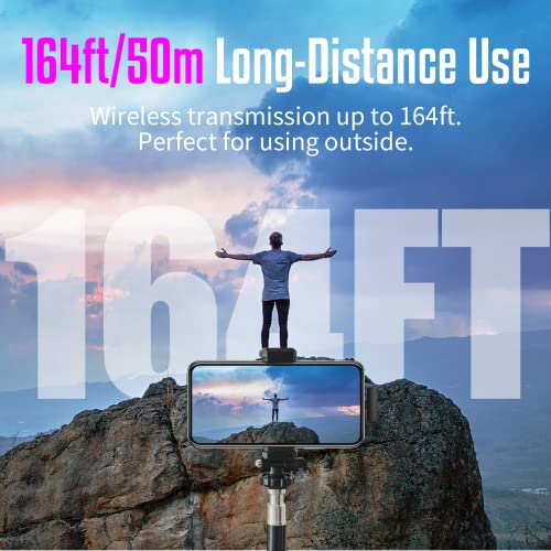 2 Pack Wireless Lavalier Microphone For Android Phone, Noise Reduction Lapel Microphone Wireless With Charging Case, 164Ft Omnidirectional Lav Mic For Video Recording, Vlogging, Youtube, Interview #TOP3