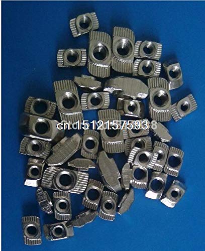 Lilianos T Nuts M5 Thread Hammer Nut 20 Series T Slot Aluminum Extrusion 100 Pcs