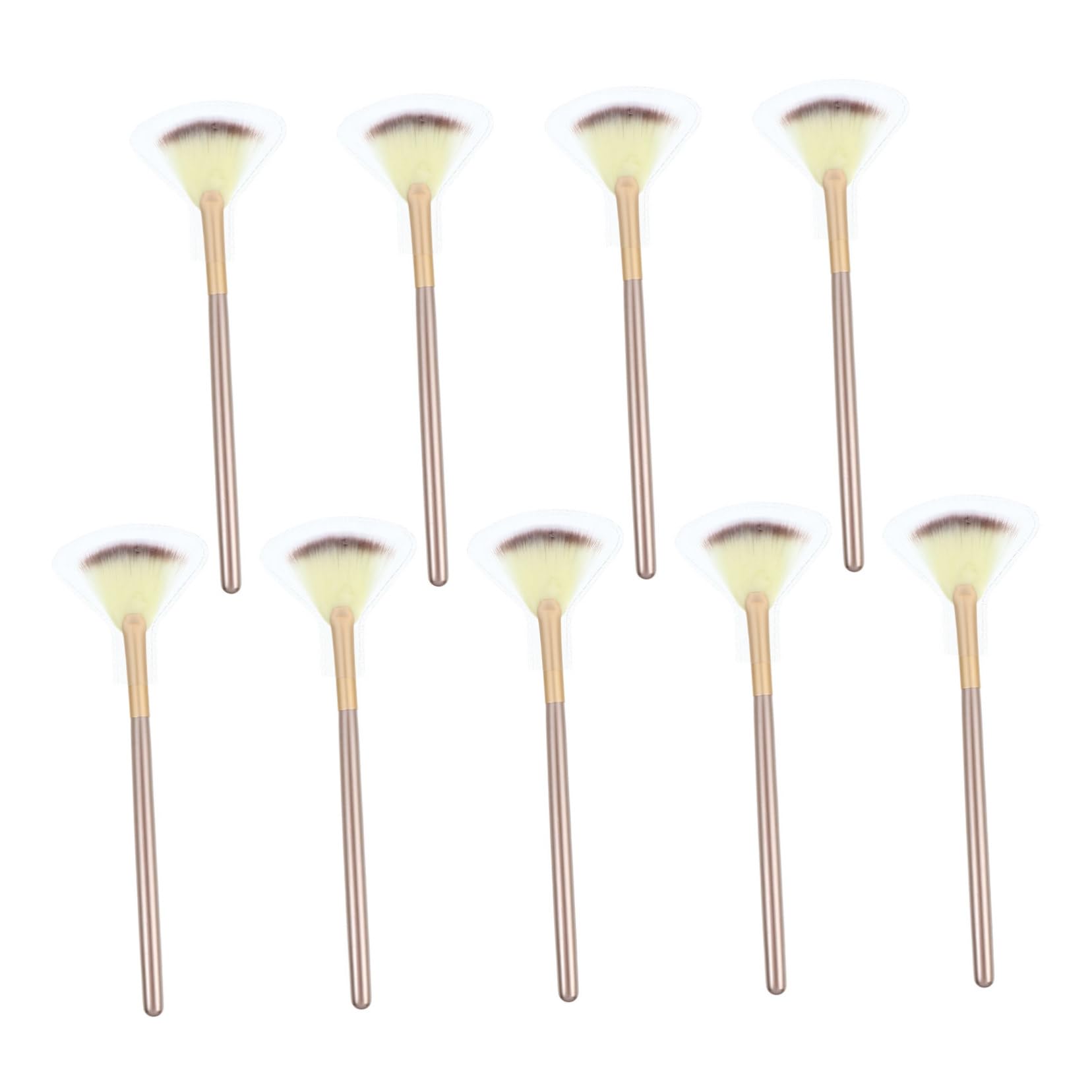 FRCOLOR 3 Set Di Pennelli Per Il Trucco A Ventaglio Per Il Viso Per Illuminare E Fard in Fibra Sintetica 9 Pezzi * 3