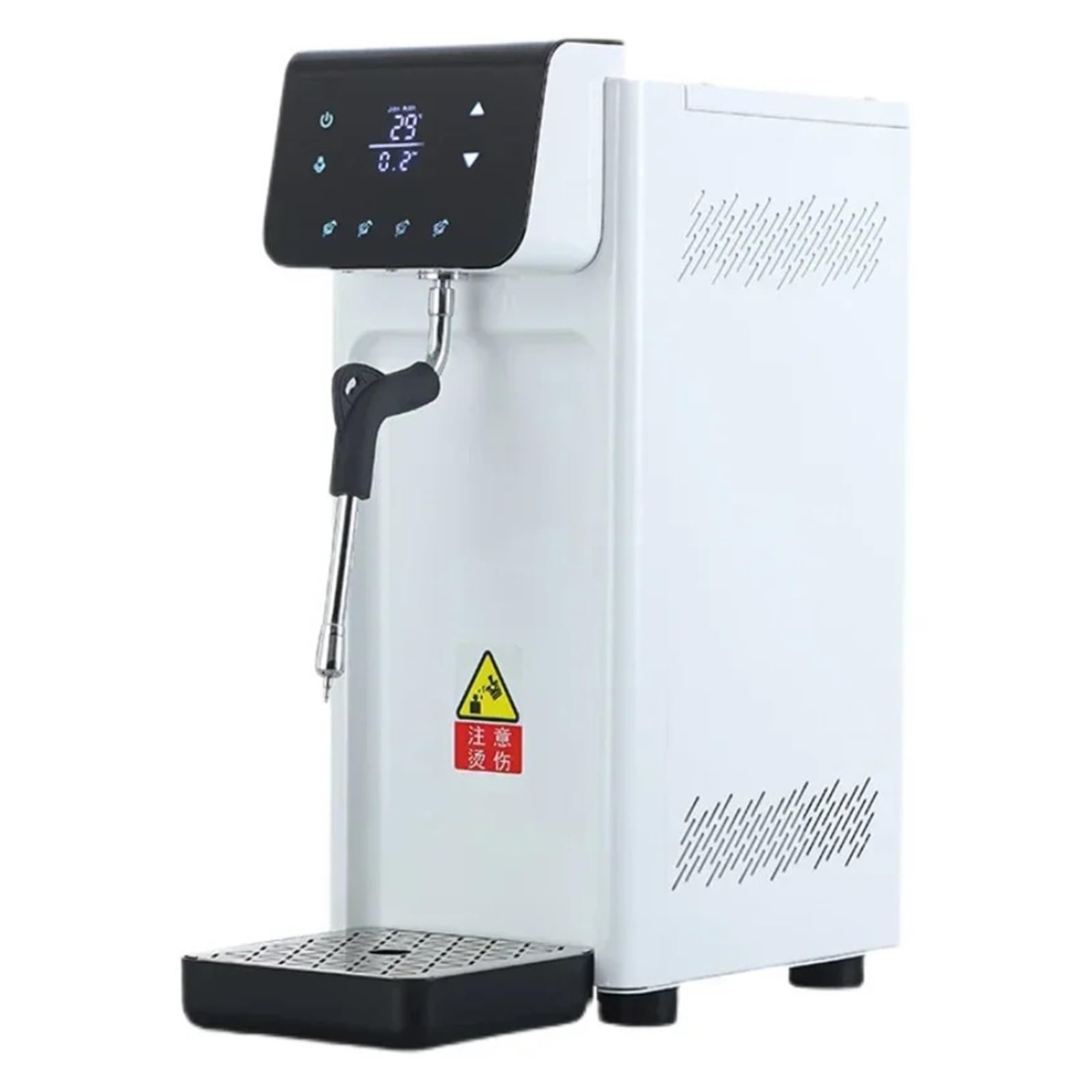 2200W Komercyjna Maszyna Do Spieniania Mleka Ekspres Baniek Kawowych Kawy Espresso Parowa Pianka łAtwe Czyszczenie(With pump,WHITE)