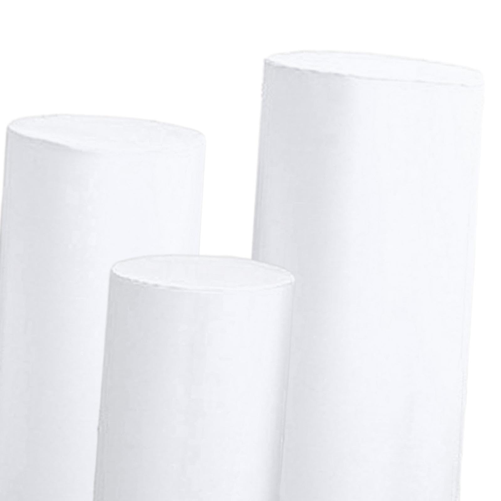 bnf® 3x Cylinder Plinth Stand Covers Decorative for Party Engagement Thanksgiving white-picture-12