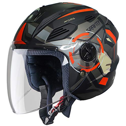 Image of Steelbird SBA-6 7Wings Gravity Open Face ISI Certified ABS Helmet