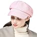 HH HOFNEN Unisex Cotton Plain Newsboy Cap Cabbie Painter Beret Hat (Pink)