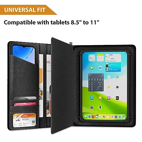 Universal Padfolio Case – Tablet Portfolio Organizer with Notepad Holder – Compatible with iPad 10th 11th Gen, iPad Pro 11, iPad 7 8 9 10.2 10.9 and 9.7 inches - Image 3
