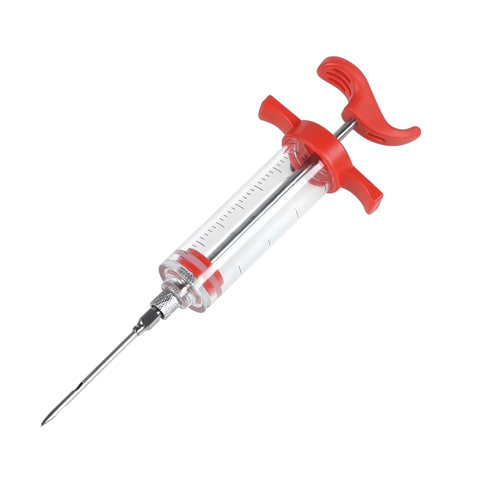 Ginddy Red Turkey Injector,Meat Injector Syringe Kit Marinade Injector Syringe For Smoking Tube Kitchen Cooking Tools Turkey Injector Syringe With Needle For Cooking For Sauce Cooking Beef Steak Bbq(Red)