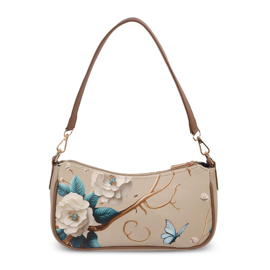 Image of Mochi Women Stylish Faux Leather Floral Shoulder Bag