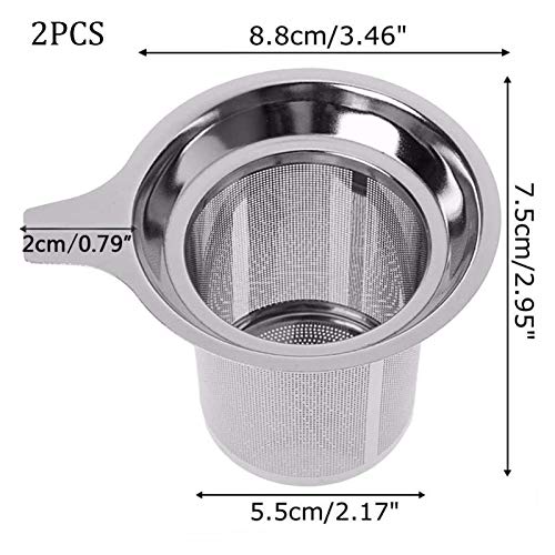 Roestvrijstalen Theezeef Tea Pot Filter Strainer Cup Theefilter Fijne Theezeefje Theefilter Zetgroep Roestvrijstalen… - Image 3