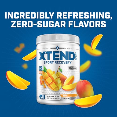 Image of Xtend Sport BCAA Powder Mango - Electrolyte Powder for Recovery & Hydration with Amino Acids - 30 Servings