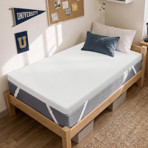Image of Czpalo 4 Inch Gel Memory Foam Mattress Topper Twin XL, Cooling Mattress Topper with Removable & Washable Bamboo Cover, CertiPUR-US Certified