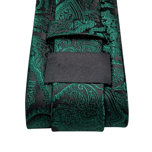 Image of Dubulle Mens Tie Set Solid Paisley Silk Striped Necktie for Men with Cufflinks Tie and Pocket Square
