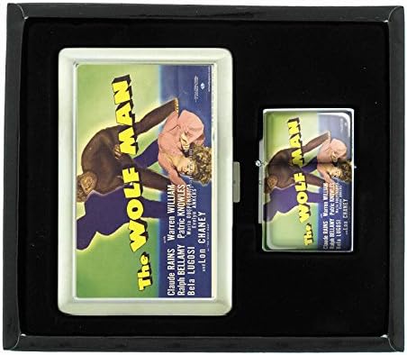 Cigarette Case Oil Lighter Gift Set Vintage Poster D-065 The Wolf Man