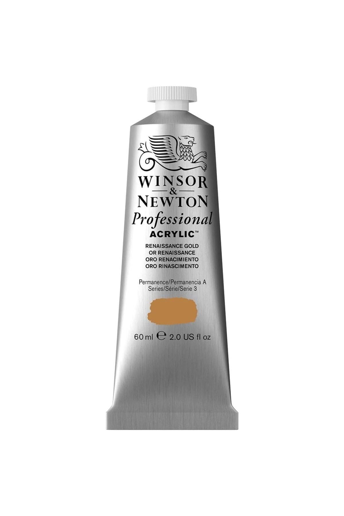 Winsor & Newton 2320573 Professional Acrylfarbe in Künstlerqualität, hohe Farbbrillanz & Deckkraft, Archivqualität, 60ml Tube - Renaissance Gold