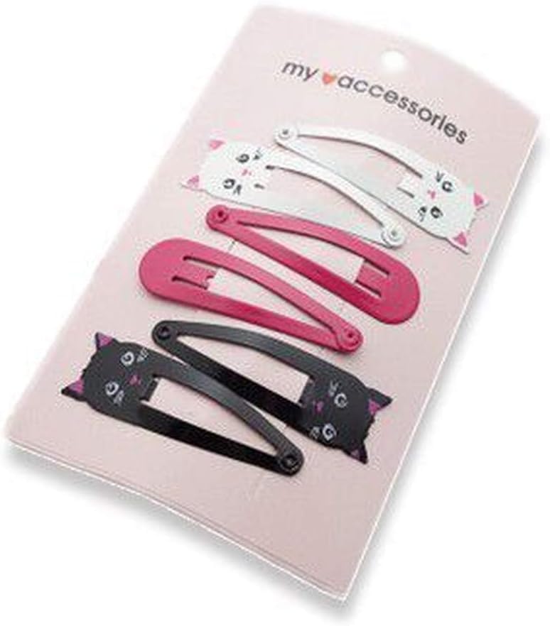 6Pcs Colorful Cartoon Printed Hair Clips Fashion Girls Personalised Cat Print Hair Folder Women's Clips Hair Jewellery,Hair Styling Accessories,Hair Pins