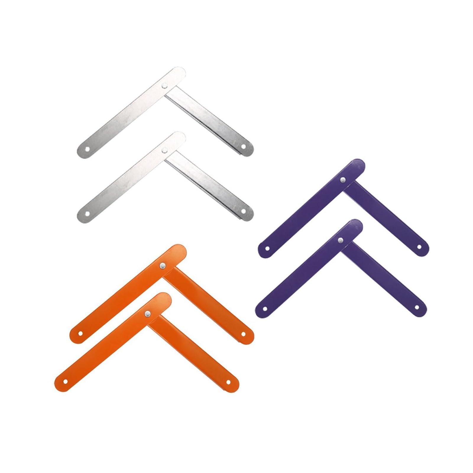 Zylven White Attic Ladder Hinge 2Pcs Folding Step Ladder Hinge Attachment Stepladders Tie Rod For Home And Engineering Use