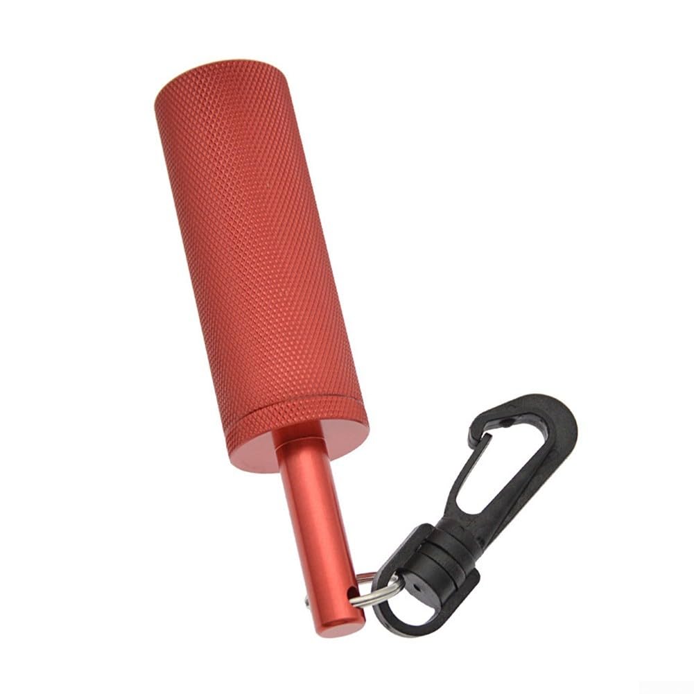 Underwater Noise Maker Signal for Scuba Diving with Aluminum Alloy and Quick Rotating Hook for Efficient Communication (Red)