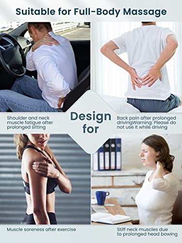 Careboda Shiatsu Neck And Back Massager With Soothing Heat, Electric Shoulder Massage 8 Nodes Deep Tissue 3D Kneading Massages For Pain Relief, Relax Gifts For Friends, Family, Lover #TOP5