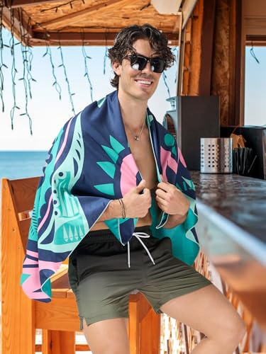 Arcweg Herren Badeshorts mit Ultralight Badehose & Schwimmhose für Männer, Schnelltrocknend & Atmungsaktiv – Perfekt für Pool, Meer, Strandurlaub und Freizeit Schwarz + Militärgrün L(EU) 6
