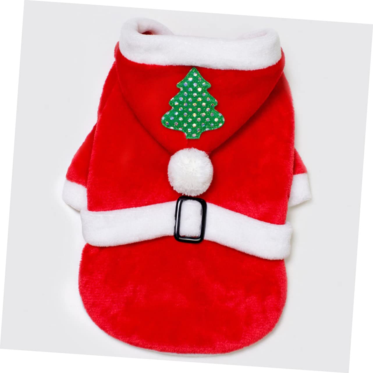 HMJGDHX 3 Pezzi Cappotto Natalizio in Flanella per Cani Abbigliamento Invernale Caldo con Cappuccio per Animali Domestici per Cani Vestito da Festa di Natale