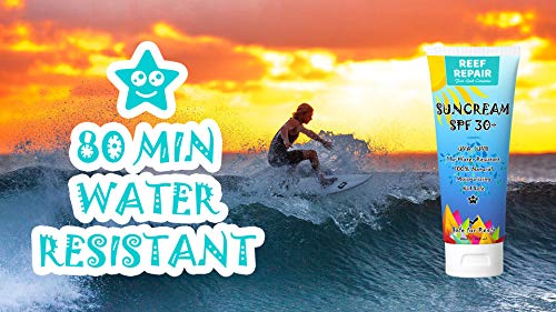 Reef Safe Sunscreen Spf 30+ All Natural, Water Resistant, Moisturizing, Biodegradable, Broad Spectrum Uva/Uvb Coral Friendly Mineral Suncream From Reef Repair 4 Fl. Oz #TOP2