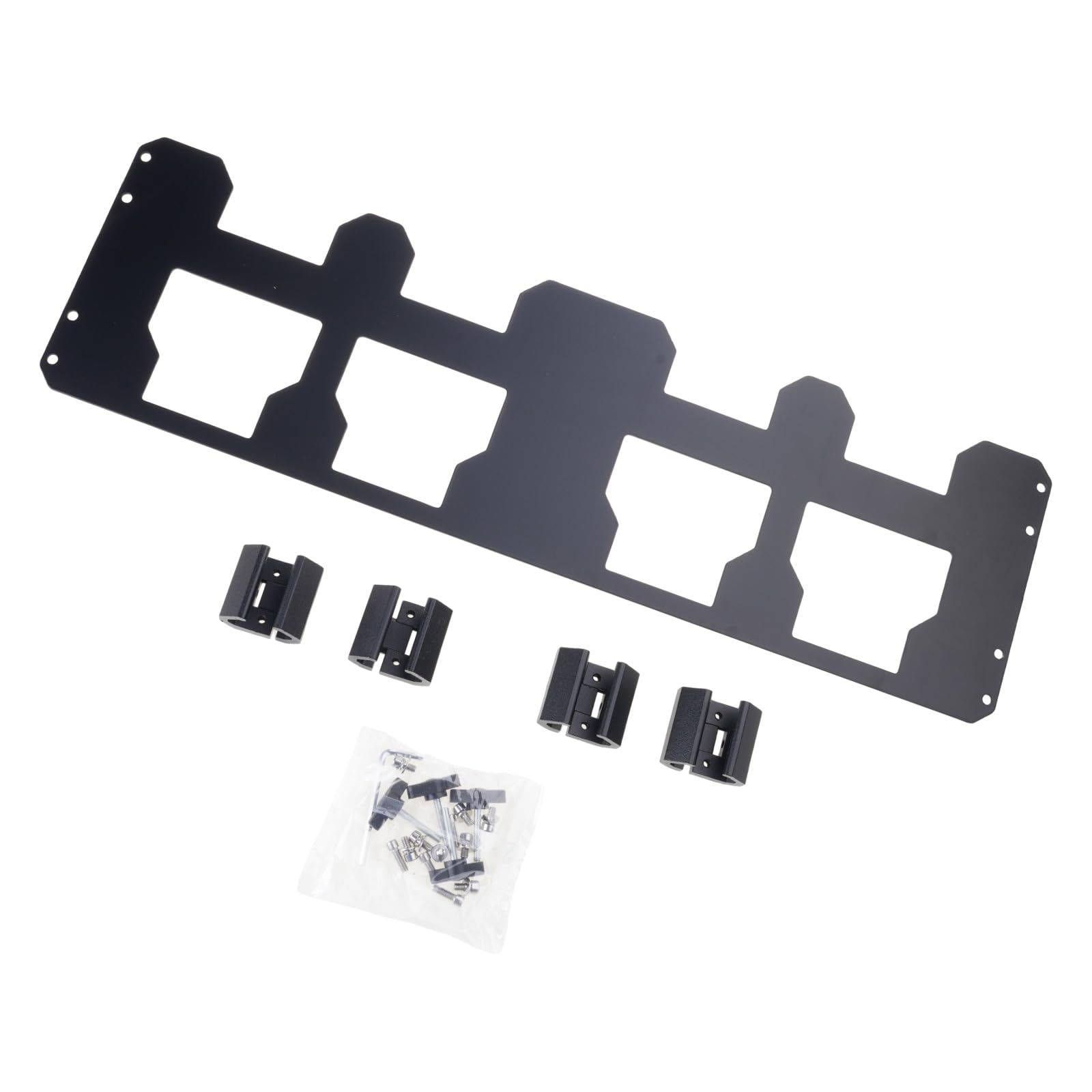 Shntig Easy Assembly Interchangeable Tool Storage Bracket Using Aluminum Clamps For Firm Container Attachment Workshop Tool Shelf Bracket
