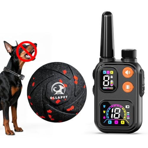 Ollapet Dog Bark Collar, Voiceprint Recognition - Adjustable Beep/Vibration/Shock, 8 Sensitivity...