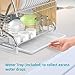 Dish Drying Rack, iSPECLE 2 Tier Dish Rack with Drainboard Set Dish Drain Utensil Holder, Cutting Board Holder for Small Kitchen Countertop