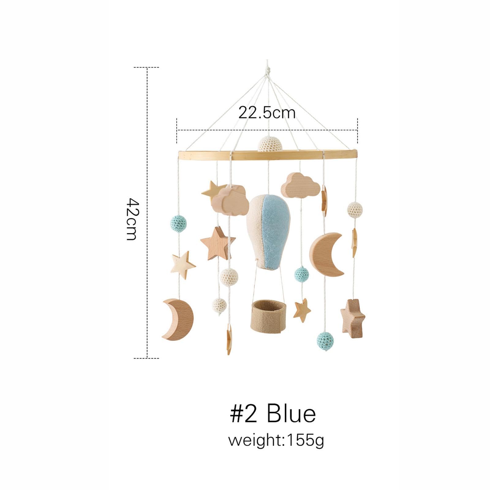 Babybett Mobile, Kinderzimmer Mobile, Glöckchen Ornament, Frühförderung, Filzkugel Hängedekoration für Säuglinge Und Neugeborene (0 6 Monate), Stil d