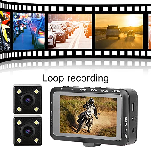 Motorcycle Dash Cam, amplamente utilizado Sensor Driving Easy Abrasion Resistance Motocicleta DVR Gr