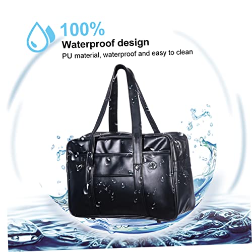 Shoulder PU Commuter Bag Japanese Uniform Briefcase for Men Women Durable Portable Tote with Non Slip Foot Nails and Strong Strap Handle Clean Aesthetic Design3
