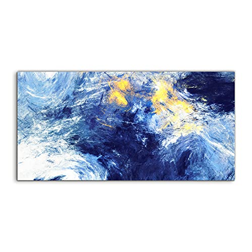 Art abstraction sky tableau en verre panoramique 140x70cm pour illuminer votre chambre