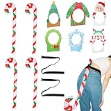 Jeu amusant: ce jeu de queue de Noël amusant peut faire en sorte que tout le monde s'amuse. Tout le monde peut se réunir et accrocher l'anneau en carton avec le ballon de queue. Le jeu est très amusant et tout le monde peut facilement participer.