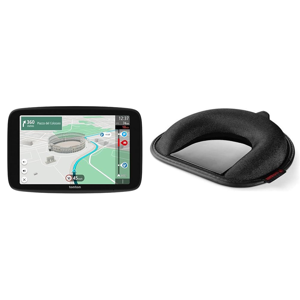 TomTom GO Superior (7") - Navigatore Auto, Info Traffico, Tutor, Autovelox, Mappe Mondo, Aggiornamenti WiFi, Prezzi Benzina & Supporto per cruscotto, compatibile con tutti i modelli TomTom.
